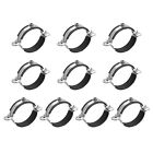 M8 75Mm Id Rigid Pipe Strap Clamps, Pipe Bracket Tube Clips Carbon Steel 12Pcs