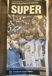 Green Bay Packers 2011 SUPER BOWL XLV Champion Green Bay Press Gazette Newspaper - Picture 1 of 3