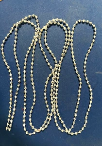 Christmas Ornaments 1/8" Silver Garlands Lot of 3 Each about 71" Long  (A5216) - Picture 1 of 3