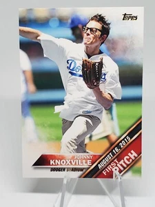 2016 Topps First Pitch Johnny Knoxville Los Angeles Dodgers #FP-10 - Imagen 1 de 10