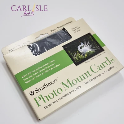 Strathmore Photo Mount Cards - Black Decorative Emboss - Image 1 of 2