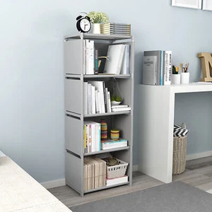4-Tier Waterproof Bookcase Bookshelf Display Storage Unit Shelving Stand - Picture 1 of 14