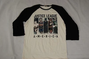 Liga de la Justicia América Retro Camiseta Béisbol Nueva Official Dc Comics - Picture 1 of 5