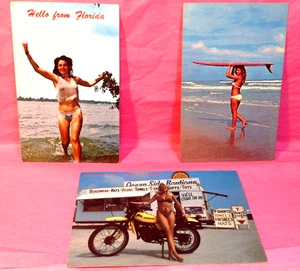 3 Florida themed 1960's / 1970's Postcards - Women / Sexy Swimsuits / bikinis - Picture 1 of 5