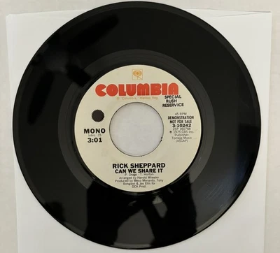 Rick Sheppard Columbia Promo 45 Can we Share It 3-10242 Special Rush Service Ver - Image 1 of 2