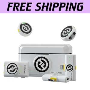 Compact Wireless Lavalier Microphone with Noise Cancellation - 30H Battery Life - Picture 1 of 11