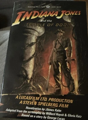 1984 Indiana Jones and the Temple of Doom by James Kahn Paperback 1st Edition - Image 1 of 2