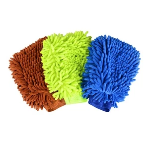 Microfiber Car Wash Mitt Ultra Soft Chenille Brush Cleaning Washing Sponge Glove - Bild 1 von 8