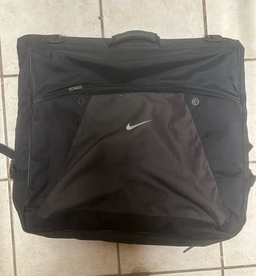 vtg Nike Equipment Garment Luggage Suitcase Black Bag Travel 25" Hook Handle - Image 1 of 4