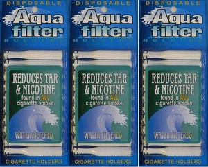 3-Aqua Water Filter Cigarette Filters - Pack of 10 - Total 30 filters - Foto 1 di 1