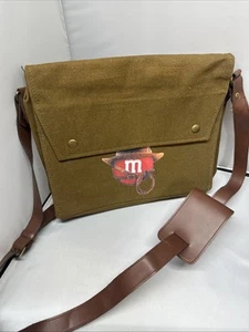 Borsa a tracolla M&M Messenger vintage tela pelle - vintage rossa M&M - Foto 1 di 4