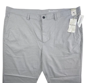 Tommy Bahama Pants 5 Pocket Island Zone Performance Solid Gray 46x32 46 Waist - Picture 1 of 12