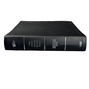 CSB The Tony Evans Study Bible Black Genuine Leather Holman Christian - Imagen 1 de 24