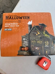 Department 56 Harley Davidson Ghost Riders Club Halloween Display New Open Box - Picture 1 of 10