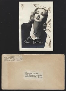Ann Sothern Actress Vintage Original Studio Signed Photograph Original Envelope - Picture 1 of 1