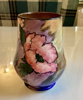 H & K Tunstall Hand Painted Anemone 6" Vase England Circa. 1933-1942 - Image 1 of 4