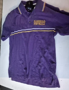 ekim        MARSHALL FOOTBALL -Sports shirt  collar/short sleeves/3 button/blue - Picture 1 of 5