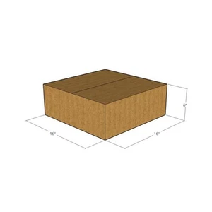 16x16x6 New Corrugated Boxes for Moving or Shipping Needs 32 ECT - Picture 1 of 3