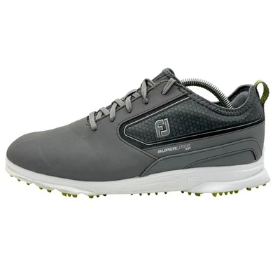 FootJoy Superlites XP Mens Golf Shoes Grey White Size 10 Wide Spiked Athletic - Image 1 of 4