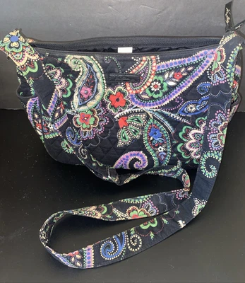 Vera Bradley Negro Rosa Parisino Paisley Conjunto de 2 Piezas Cartera Bandolera Bolso y Cartera Foto 1 de 4