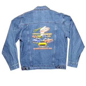 Vintage 1996 A&W Jeansjacke Denim Las Vegas Cruisin Classic Cars Drive-In Root Beer - Bild 1 von 7