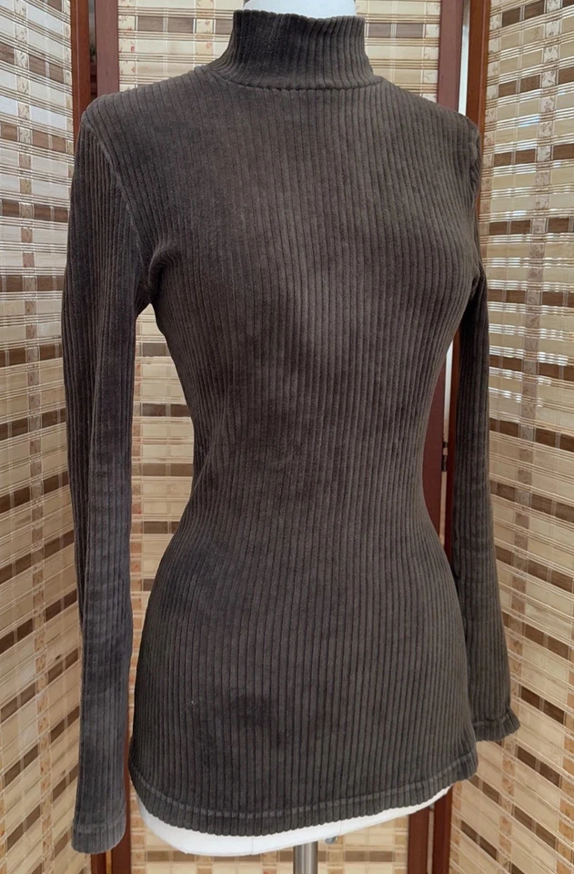 Vintage 90s Morgan De Toi Long Sleeve Brown Shirt Top Whimsigoth Small  - Image 1 of 4