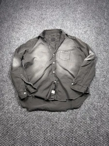 Frank & Eileen Shirt Womens XS Gray Eileen Button Front Long Sleeve Raw Hem - Picture 1 of 6