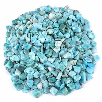 Larimar Trommelsteine Ø ca. 10 – 15 mm in sehr schöner Farbe AA-Qualität p - Bild 1 von 4