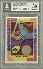 Robin Yount 2001 Topps American Pie  BGS 7.5 9 game used bat relic Brewers HOF
