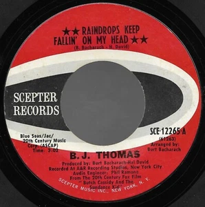 Raindrops Keep Fallin' On My Head, Never Had It So * von B.J. Thomas (7") sehr guter Zustand+ - Bild 1 von 2