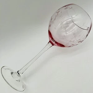 Lenox Crystal Heather Pink Balloon Wine Glasses 8 7/8” - Picture 1 of 8