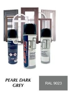 UPVC Aerosol Sprühfarbe PERLE DUNKELGRAU Fenster Tür Kunststoff Verkleidung Holz - Bild 1 von 10