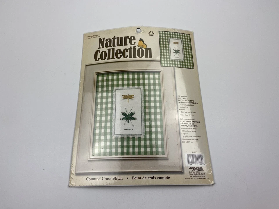 Leisure Arts Nature Collection Dragonfly Duo 115555 Counted Cross Stitch