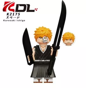 2 Zoll Custom Bleach Ichigo Kurosaki Minifigur mit Schwert, Neu/Neuwertig - Bild 1 von 2