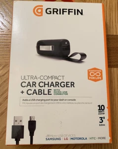 Griffin PowerJolt Mobile Select Series 10W Ultra-Compact Car Charger + Cable G - Picture 1 of 3