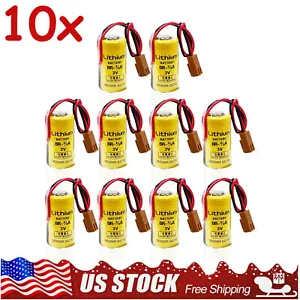 US 10X Brand New Panasonic BR-2/3A 3V Lithium Battery with Plug - Picture 1 of 6