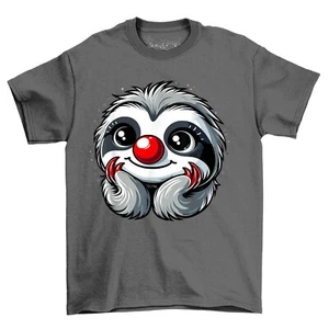 Happy Sloth Red Nose Novelty Funny T-Shirt Adults & Kids Comedy Tee Shirt - Picture 1 of 16