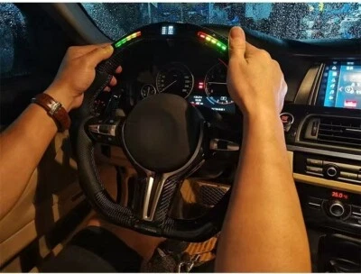 Real Carbon Fiber W/heated LED Steering Wheel For BMW M3 F48 F39 F25 F26 F15 F16 Foto 1 de 4