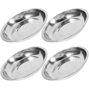 4 Pcs Stainless Steel Pet Bowl Kitten Food Bowls Travel Puppy Feeding Cat - Picture 1 of 12