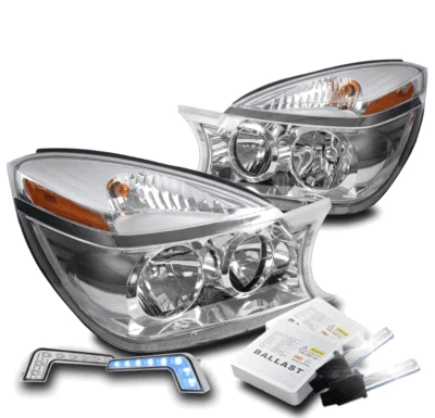 PARA 02-07 BUICK RENDEZVOUS SUV CROMO FARO LÁMPARA CON LED AZUL DRL+6K XENÓN HID Foto 1 de 4