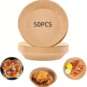 100Pcs Air Fryer Baking Paper Liner Oil-Proof Disposable Parchment Paper Tray No - Picture 1 of 9