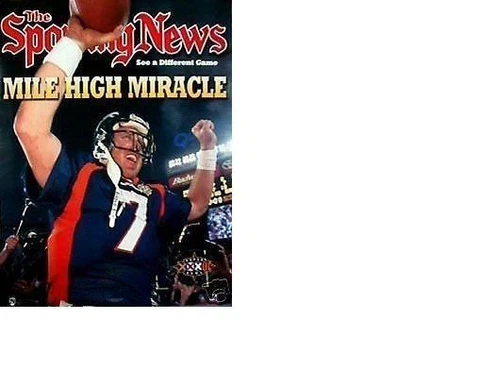 1998 MINT “MILE HIGH MIRACLE” JOHN ELWAY DENVER BRONCOS SUPER BOWL CHAMP POSTER Cover