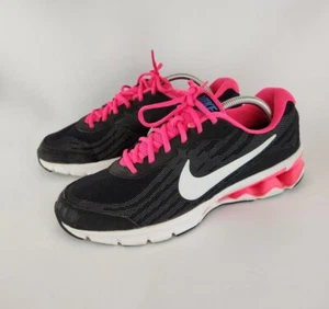 Nike Reax Run 9 Womens Size 11 Running Shoes 653612-001 Black Hot Pink Sneakers - Picture 1 of 13