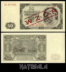 POLAND 50 ZLOTYCH 1948 Pick-138s "SPECIMEN" UNC S/N EL 8773405 - Picture 1 of 1