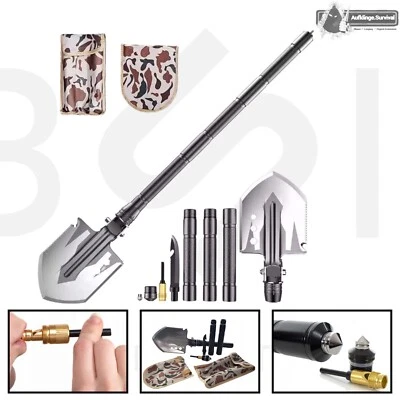 BSH ADVENTURE Multifunktions Schaufel Spaten Klappspaten Schaufel Tasche Outdoor Glasbrecher