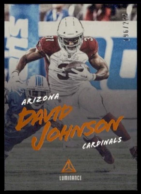2018 Panini Luminance Orange David Johnson 196/225 Arizona Cardinals #24 - Image 1 of 2