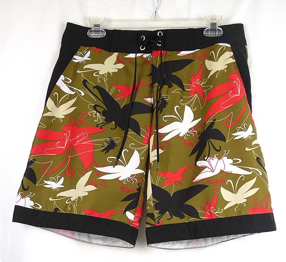 Pantalones Cortos Oakley Marrón Tropical Floral Poliéster Para Mujer 8 Foto 1 de 2