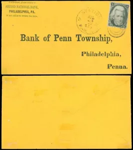 JUL 28 1851c Phila' Cds Cover, Light Cancel, Great Centering! Scott #73, SCV 80 $ - Bild 1 von 2