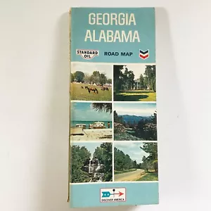 Mapa de petróleo estándar Georgia Alabama 1970 mapa de carreteras - Imagen 1 de 13
