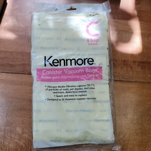 Kenmore Type C 501404 Pkg of 7 Canister Vacuum Bags Allergen Filtration  - Picture 1 of 3